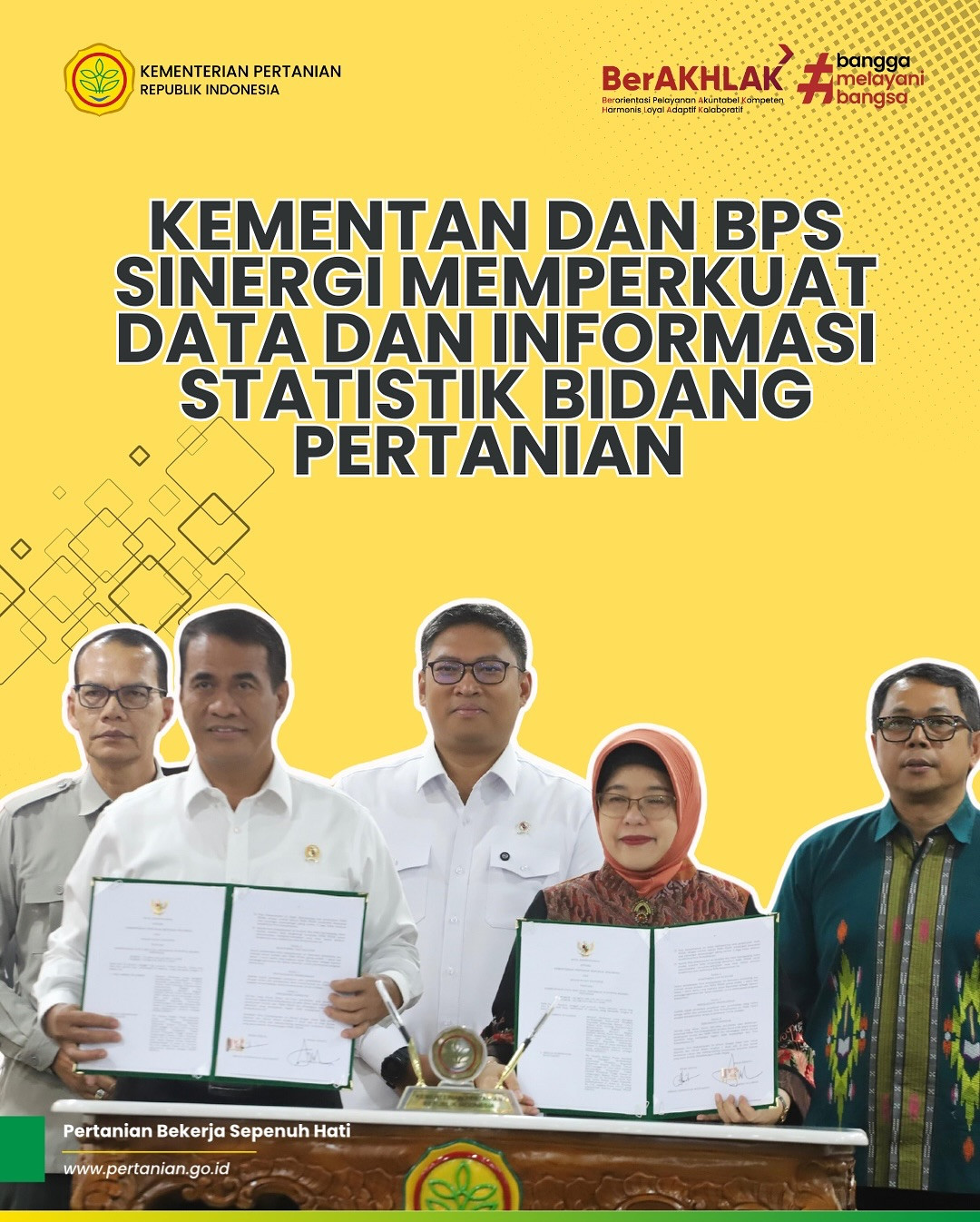 Kementan perkuat sinergi dengan Badan Pusat Statistik (BPS) dalam mewujudkan Satu Data Pertanian 