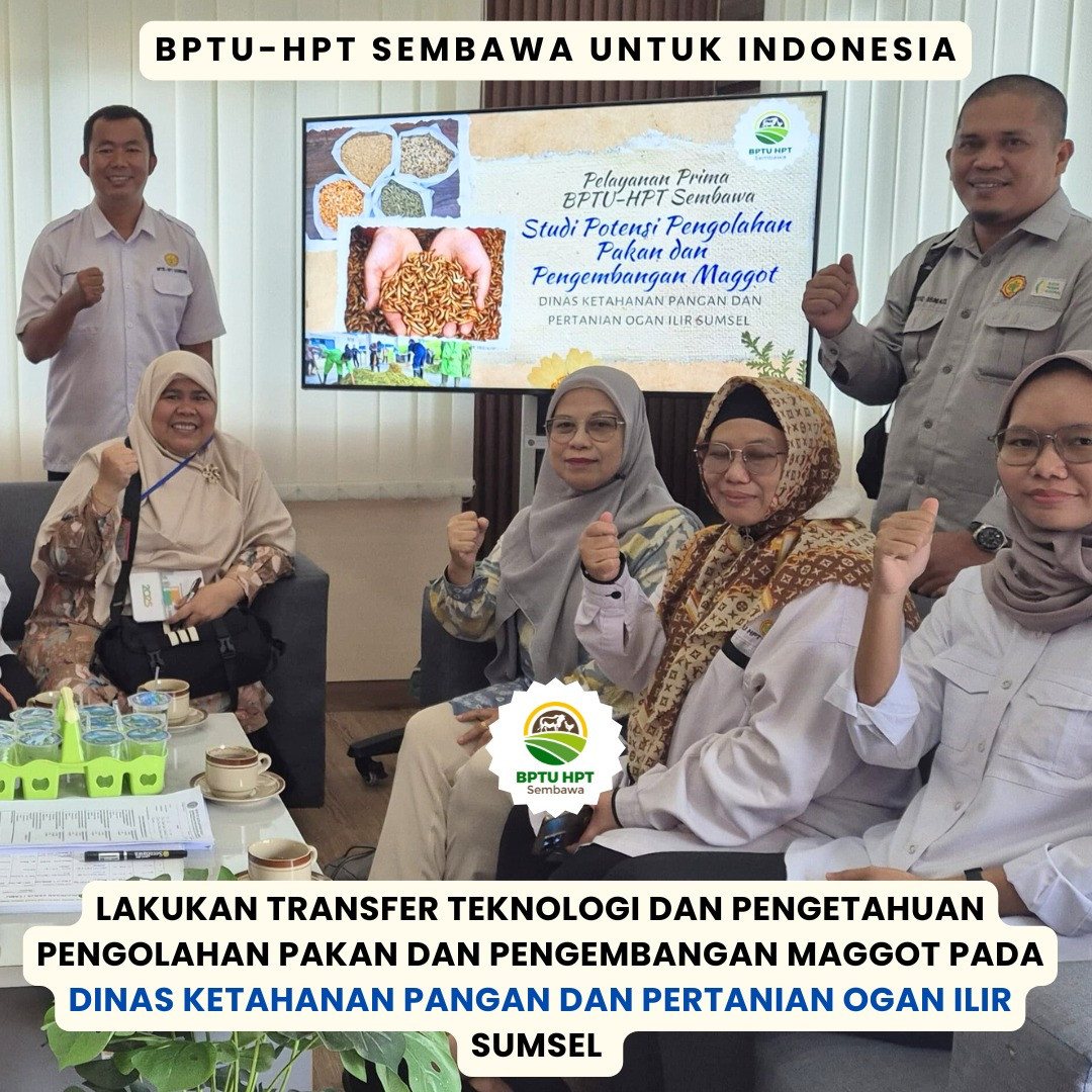 BPTU-HPT Sembawa untuk Indonesia : Sukses Transfer Teknologi Pengolahan Pakan dan Maggot pada Dinas 