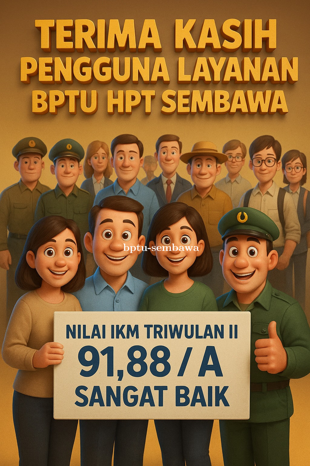 BPTU HPT Sembawa Raih Nilai IKM 91,88 – Kategori SANGAT BAIK